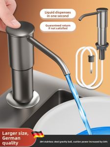 MONLEYTA | Kitchen Sink Dishwashing Liquid Squeezer Soap Dispenser Extended Length Washer Basin Cleaner Presser Long Tube Liquid Outlet