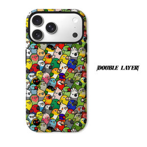 BILIBILI | Cute Parrot Phone Case for iPhone 18 17 16 15 14 13 12 11 Air Pro Max Plus Double-layer Cover