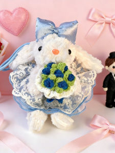 JIFANPAUL | Adorable Floppy Ears Bunny Lace Dress Doll Pendant Bag Charm Gift