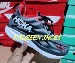 Sepatu Hoka Premium Pria Wanita Sekolah Hitam Polos  Sport Running Santai
