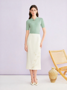 New Chinese Style Textured Knitwear