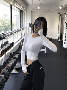Slimming Yoga Clothes Womens Tight Fit Sportswear Quick Dry Long Sleeve Running Fitness T-Shirt Breathable Sportswear