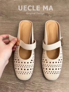MASHUJIA | Breathable Hollow Heeled Sandals Women