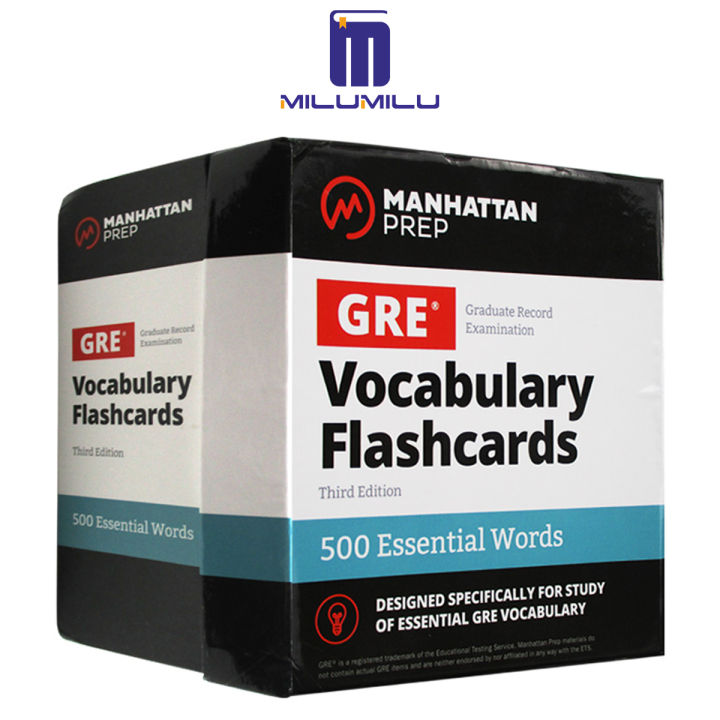 500 Essential Words: GRE Vocabulary Flashcards Including