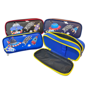 8809 / Boy Kids Pencil Case Rocket Space UFO Design / Kotak Pensel Budak Lelaki / Sekolah Rendah / Tadika Stationery