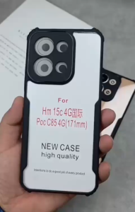 Paket 4in1 Case Tempered Glass AG Matte Poco C85 Softcase Fusion