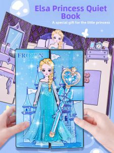 XIONGBUFAN | Elsa Princess Magnetic Quiet Book No Cutting Craft Materials