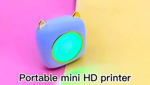 Mini Bluetooth pocket inkless printer with thermal tags and stickers printer for photo note memos