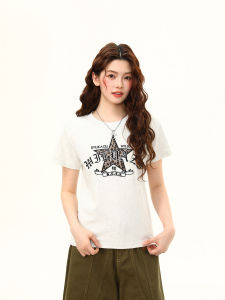 WILDAZI | Fashion Streetwear Leopard Embroidery Loose Slim T-Shirt