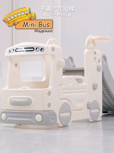 TOYS STREET (TS2434) HAPPY MINI BUS PLAYGROUND WITH BASKETBALL & SLIDE