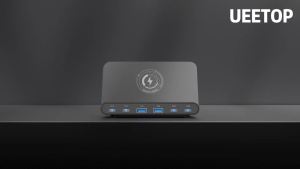 Trạm Sạc USB Ueetop 160W Với Bộ Sạc Nhanh GaN 65W PD PPS 45W Dành Cho Laptop Máy Tính Bảng iPhone 15 Samsung - Bộ Sạc Để Bàn Không Dây