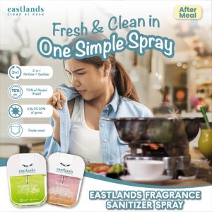 Eastlands Pocket Fragrance Sanitizer Spray English Pear & Freesia Forever Roses Watsons 35ml 75% Alcohol - Buy 1 Free 1