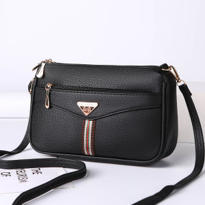Autumn Winter Soft Surface Large Capacity Ladys Crossbody Bag Lychee Pattern Fashionable Single Shoulder Bag Elegant Trendy Womens Bag