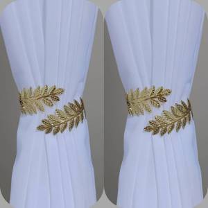 2-Piece Set of Light Luxury and Elegant Style Leaf Curtain Tiebacks Creative Curtain Rings Window Decoration Accessories