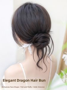 Dragon Beard Bun Hair Wig Fake Hair Bouffant Bun Headband Age Reduction Facial Shaping Protein Silk Hair Fake Hair Accessories