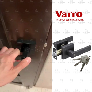 VARRO Tubular Lever Handle Door Lock VRTL-8841 VRTL-3841 Entrance Lock Matt Grey