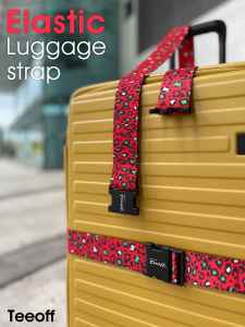 Teeoff Luggage Straps 2 Pack Suitcase Belts Travel Bag Accessories Adjustable (Stamp- 2 Pack)