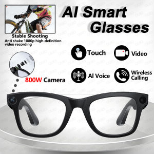 New Al Smart Glasses 800W HD Camera Anti Shake 1080P High-Definition Video Recording Touch Al Voice Wireless Call Smart Glasses