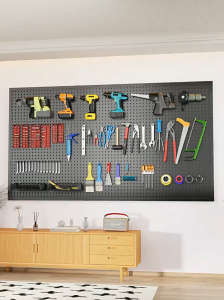 Pegboard Wall Organizer Punching-free Wall Storage Rack Kitchen Garage Hanging Shelf with Hook DIY Decoration Combination Accessories