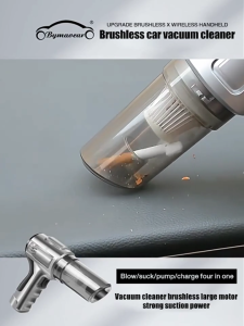 💥Suck the whole car in 10 seconds💥 Handheld Wireless Vacuum Cleaner portable Wet and Dry Car Vacuum Cleaner 4 in 1 Blower/Pump/Wash/Suction AIR Handheld Car Home Vacuum Cleaner Powerful Suction Light Portable Car Vacuum with Blow Function