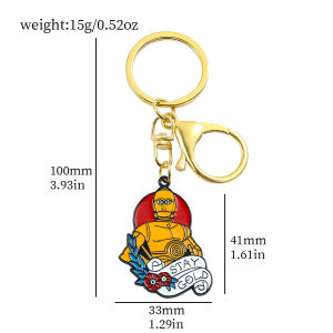 Bandai | Star War Keychain C-3PO Imperial Stormtrooper Robot Keyrings for Car Bag Charm Fashion Decoration Accessories