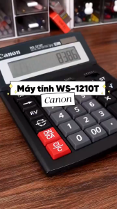 Máy tính để bàn Canon WS-1210T màn hình lớn phím cơ nảy tính thuế nhanh dùng cho văn phòng cửa hàng