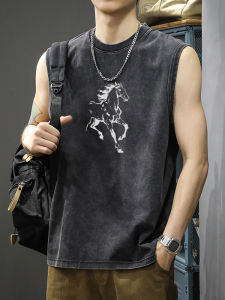 XIBAIYI | Summer Wax Print Sleeveless Vest