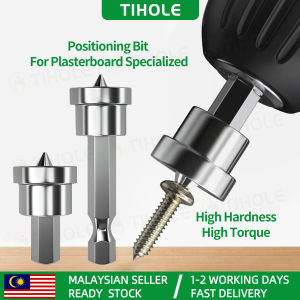 TIHOLE 2550mm Positioning Screwdriver Bit Batch Head Depth Stopper Magnetic Drywall Woodworking Screw Drill Bit Anti Penetration Universal Hex Shank