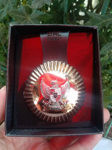 Tanda Jabatan Camat BESAR CROME - TANJAB CAMAT JENGKOL CROME Diameter 6 warna Perak