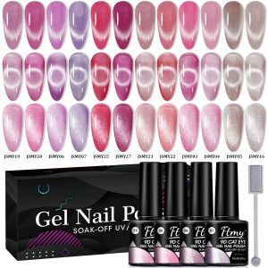 Bộ Gel Móng Tay Dạng Lưới 12 Màu Có Nam Châm Để Làm Móng Trị Liệu Bằng Ánh Sáng Lâu Dài Thích Hợp Cho Các Tiệm Làm Móng Bộ Sơn Gel Copolymer Chuyên Nghiệp Dành Cho Tiệm Làm Móng