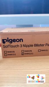 Núm Vú Pigon Cổ Rộng Plus Silicon Siêu Mềm Núm Ti Cho Bé Pigeon Cổ Rộng Cao Cấp 1 vỉ 2 cái Đủ Size S M L LL LLL