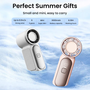 GAIATOP Mini Portable Fan Powerful Trubo Rechargeable Bladeless Fans Ultra-quiet Personal Hand Fan Small Pocket Hand-held Fan