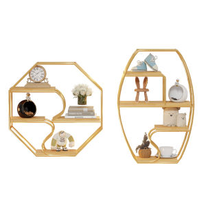 Nordic Style Wall Decorative Iron Art Multi-Function Storage Rack for Restaurant And Living Room Creative Wall Hanging Shelf