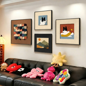YASISHA | Cartoon Dog 3D Relief Decorative Wall Art for Living Room and Bedroom
