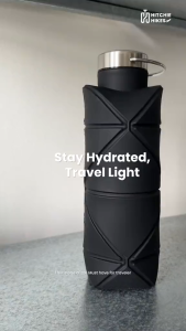 Hitchie 750ML BPA Free Silicone Foldable Collapsible Water Bottle for Gym Travel Portable Sports Botol Air Lipat 折叠水瓶