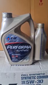 ปตท ซินเธติ 5W-40 น้ำมันเครื่องเบนซิน สังเคราะห์แท้ 5 ลิตรแถมกรองน้ำมันเครื่องเกรดทดแทน รถ ฮอนด้า เบนซิน  นิสสัน นีโอ มาร์ช อัลเมร่า