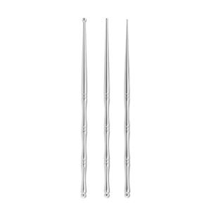 YEGBONG | {+} 1/3PC Acupuncture Double Head Face Ear Massage Tool Steel Acupressure Pen Ear & Body Acupoint Probe For Muscle Soothing