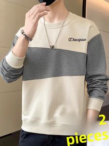 ROMON | Relaxed Casual Print Mens Sweater Spring Autumn New Style Long Sleeve T-shirt Underwear