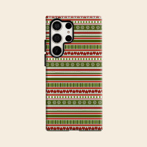 BILIBILI | Christmas Ethnic Stripes Luxury Fashion Full Lens Protective Case for Samsung Galaxy S26 S25 S24 A56 A36 Plus Ultra