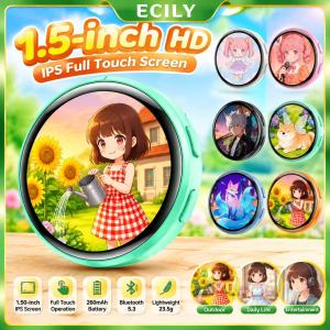 MỘT CÁCH DỄ DÀNG🔥Còn hàng🔥1.5 inch HD màn hình cảm ứng E huy hiệu 240x240 Độ phân giải GIF đầu phát video thông minh Anime Pin Bluetooth 5.3 tùy chỉnh hiển thị cho ba lô cosplay Quà Tặng