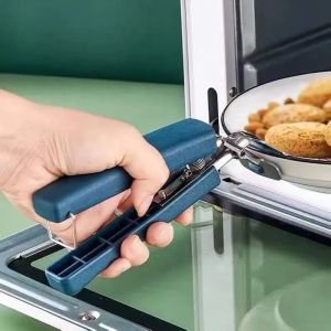 Heat-Resistant Silicone Stainless Steel Kitchen Tool Set Dish Clamp Soup Bowl Clip Steamed Dish Clip Anti-Slip Home Use