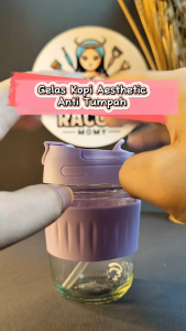 Gelas Kopi Anti Tumpah dengan Box Dus / Gelas Teh / Gelas Travel / Gelas Mobil / Gelas Tutup