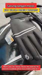 Sarung Tangan Motor Kulit Touch Screen Waterproof Windproof / Sarung Tangan Kulit Asli