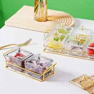 [ Lebaran Exclusive ] Dejavu Snack Tray Snack Bowl Tempat Saji Snack Cemilan Kotak Makanan Toples Lebaran Hari raya idul fitri Toples Set Nampan HSB663