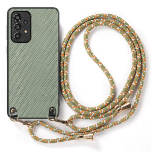 เคสโทรศัพท์มือถือ Samsung S24 Ultra S23 FE S21+ Note20 A55 A16 35 กระเป๋าสะพายไหล่แบบยาว สายรัดลายถัก ป้องกันการตกหล่น