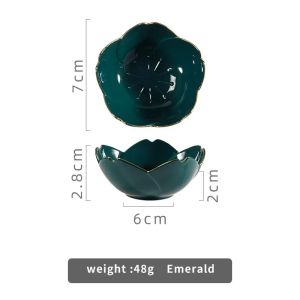Kawaii Creative Japanese Sakura Ceramic Dish Cherry Blossom Plate Sauce Dish Flower Bowl for Kitchen Sauce Vinegar Dishes