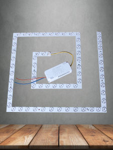 Square LED Light Core Ceiling Light Magnetic Absorption round Light Plate Three Color Changeable Light Bar Eye Protection Light Bead