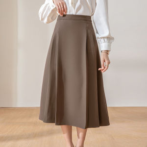 Black High Waist Suit Skirt Womens Spring Summer New Commuter Professional Mid-Length A-Line Umbrella Skirt Interview