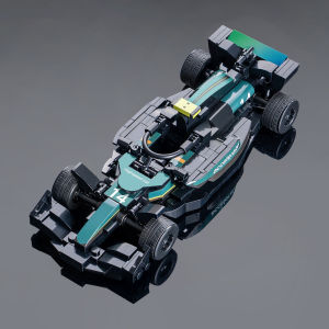 Exquisite Simulation Building Block Series Mini AMR24 Race Car Model Kits MOC Creative Childrens Birthday Gifts Toys Vehicle
