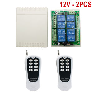 2PCS 8 Channels Wireless Remote Control Switch DC 12V 24V 8CH Relay Module RF433 Transmitter & 433MHz Receiver